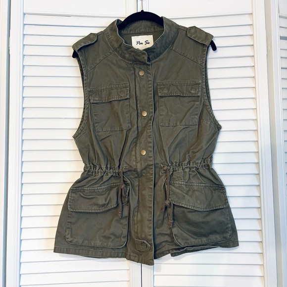 Per Se Olive Green Army Vest Size Large L - Picture 1 of 5